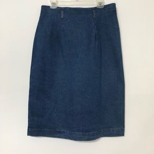 Lane Bryant Blue Denim Pencil Skirt